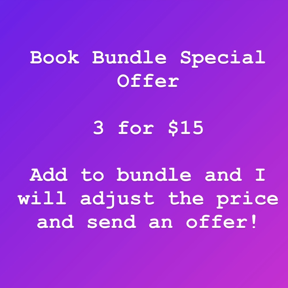 3/$15 - Special Bundle offer! Create a bundle of three books and save!